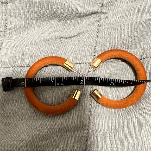 Velvet Rust Brown Earrings - Picture 7 of 7